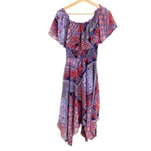 Rabbit Rabbit Rabbit Fairycore Whimsical Midi Dress Bandana Print – Size 6